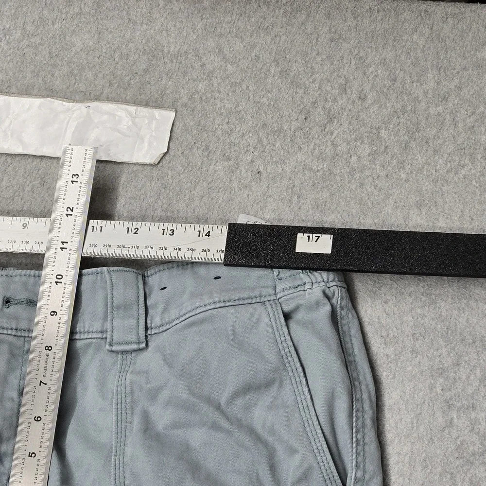 Hollister Women Pants 16R Light Blue Cargo Low-Rise Baggy Button
